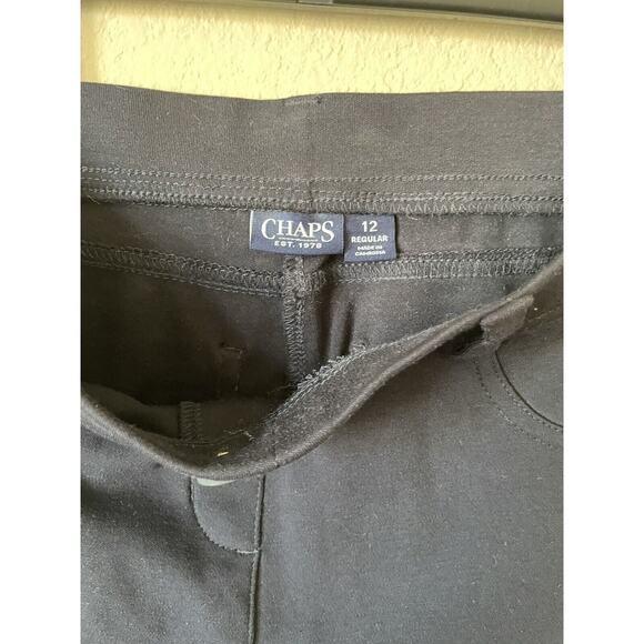 Lot Of 2 Chaps Navy Blue Uniform Elastic Waist Ponte Knit Jeggings Pants Size 12 - Picture 15 of 15